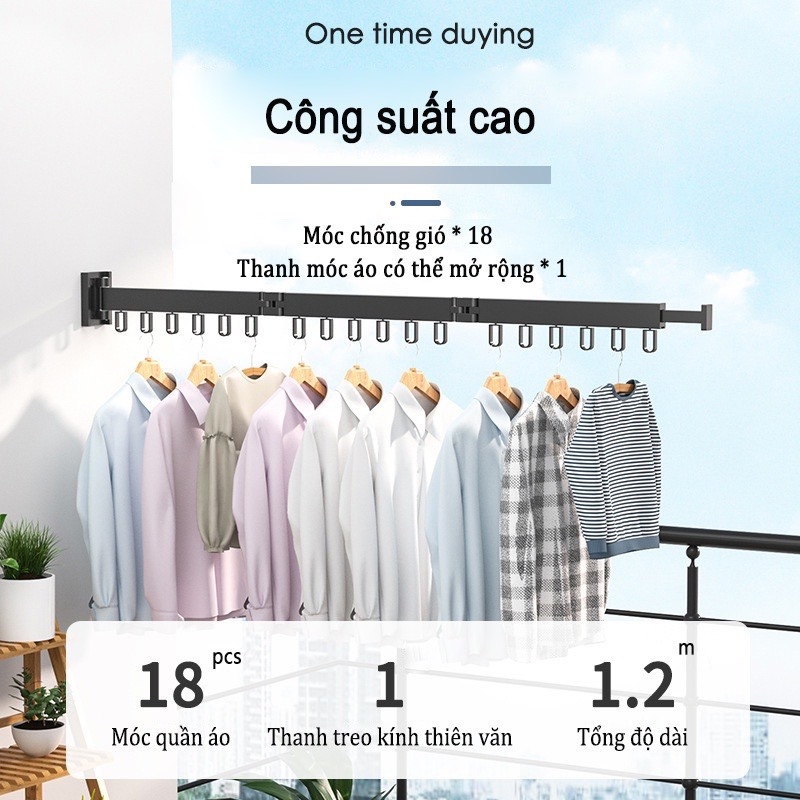 ĐAIVIETBIG Móc Phơi Đồ Vô Hình Gắn Tường Không Cần Khoan Có Thể Gấp Gọn