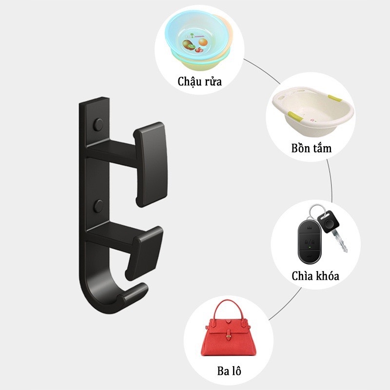 Móc treo đồ gắn tường không cần khoan lỗ dành cho nhà bếp phòng tắm