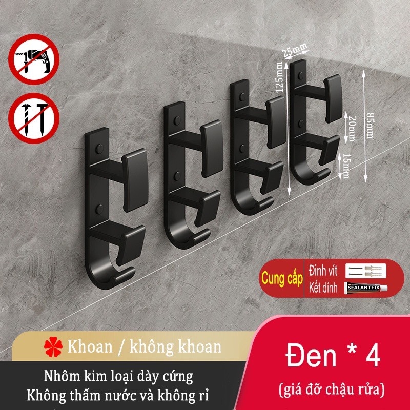 Móc treo đồ gắn tường không cần khoan lỗ dành cho nhà bếp phòng tắm