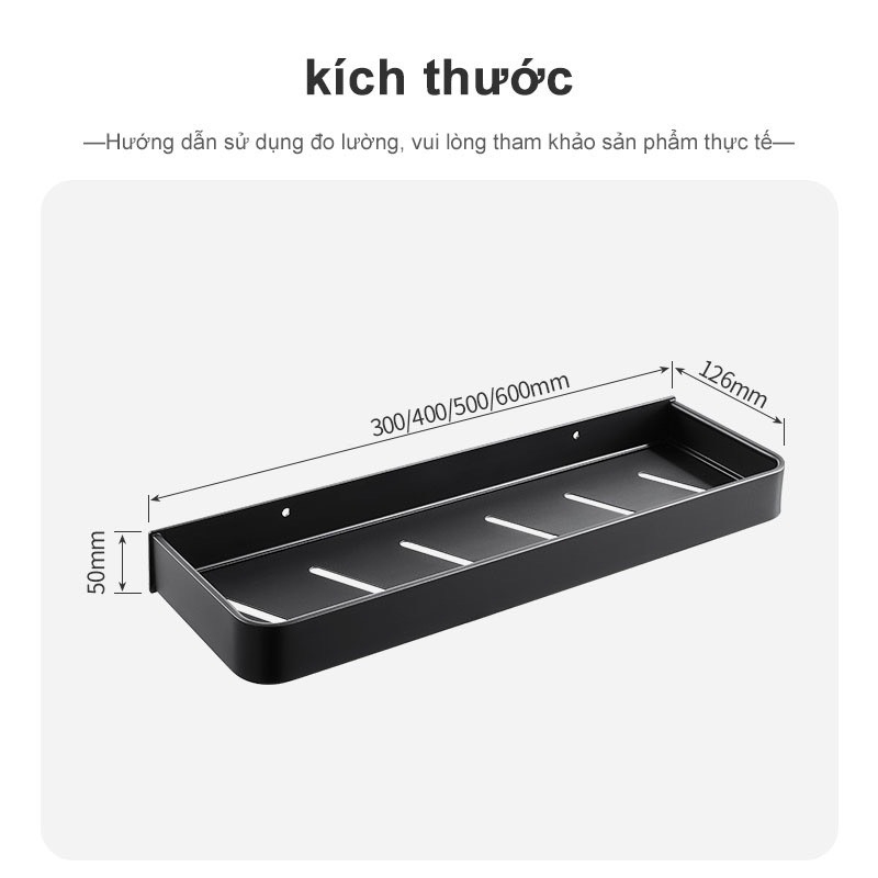 Kệ đựng đồ dùng treo tường gắn phòng tắm không cần lắp khoan lỗ tiện lợi
