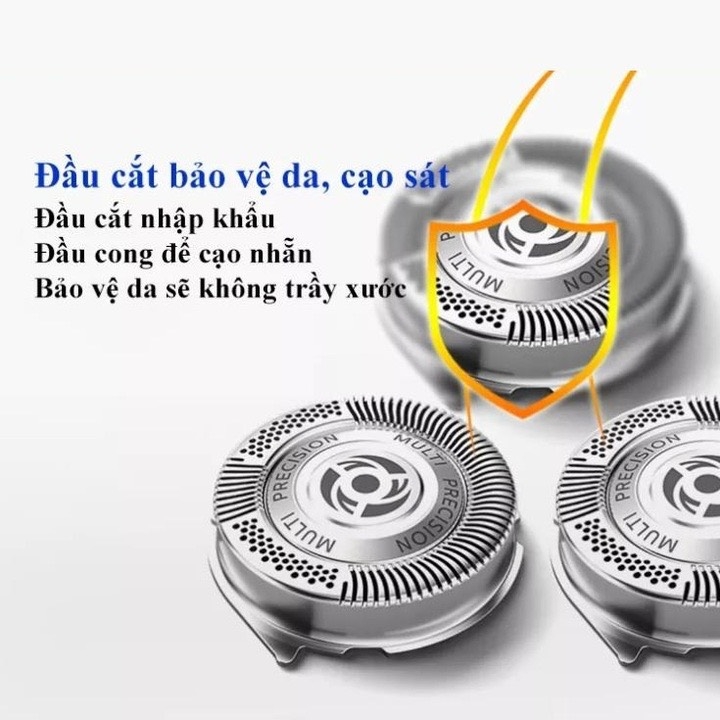 Máy cạo râu cao cấp nhãn hiệu Philips S1010 tích hợp 3 lưỡi - Hàng nhập khẩu chính hãng (Bảo hành chính hãng: 24 THÁNG)