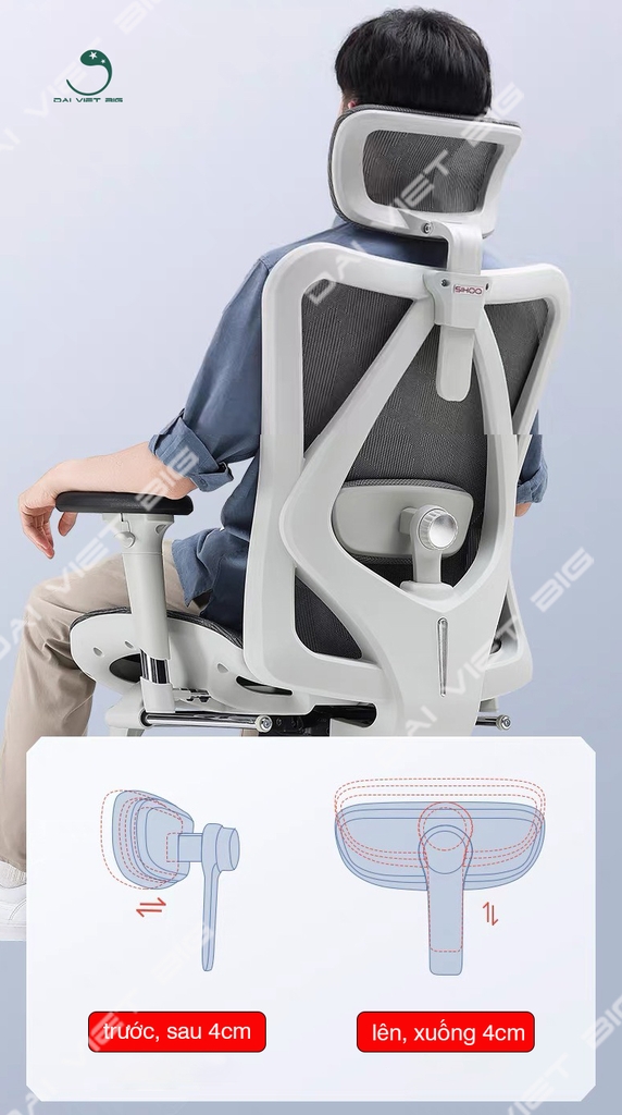 Ghế công thái học ergonomic Sihoo M57 / M57B (có gác chân) bảo hành 3 năm