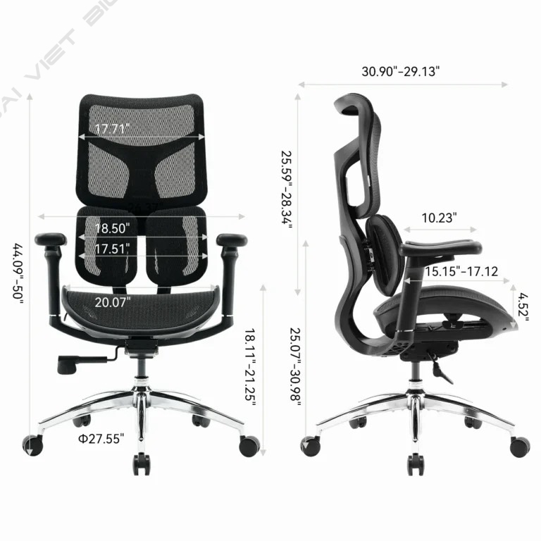 Ghế công thái học ergonomic Sihoo Doro S100 tặng kèm gác chân cao cấp, bảo hành 3 năm