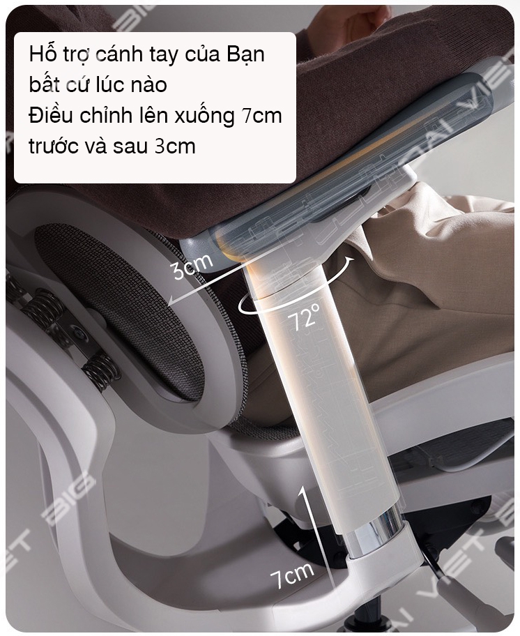 Ghế công thái học ergonomic Sihoo Doro S100 tặng kèm gác chân cao cấp, bảo hành 3 năm