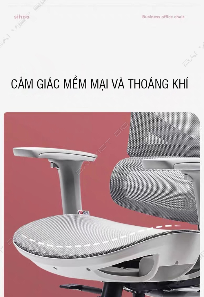 Ghế công thái học ergonomic Sihoo M91C BẢN TAY NÂNG CẤP 3D