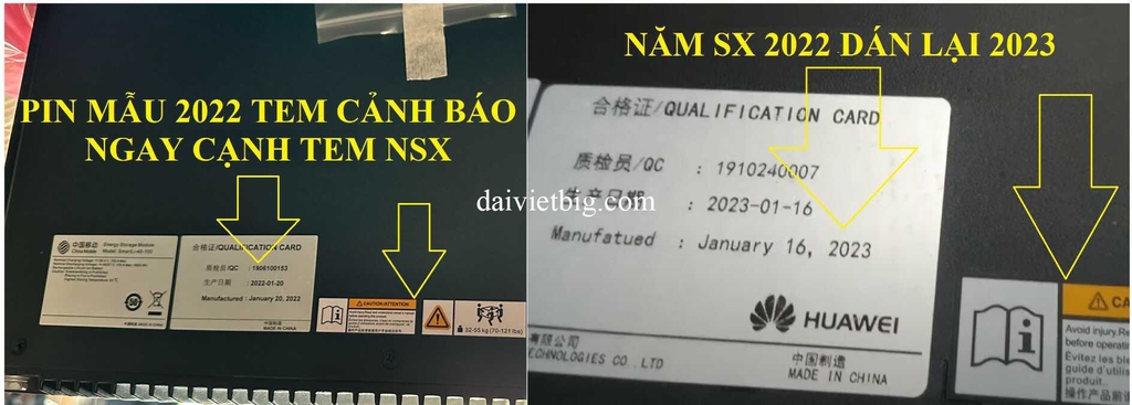 PIN LƯU TRỮ HUAWEI 48V 100AH 4000 CYCLE 2024 CHÍNH HÃNG