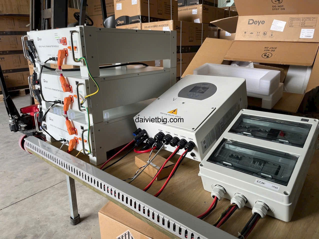 Lithium DEYE 51.2V-200Ah | Pin Lithium Deye SE-G10.2 áp thấp 2025 NEW ( Pin Deye Màu Đen )