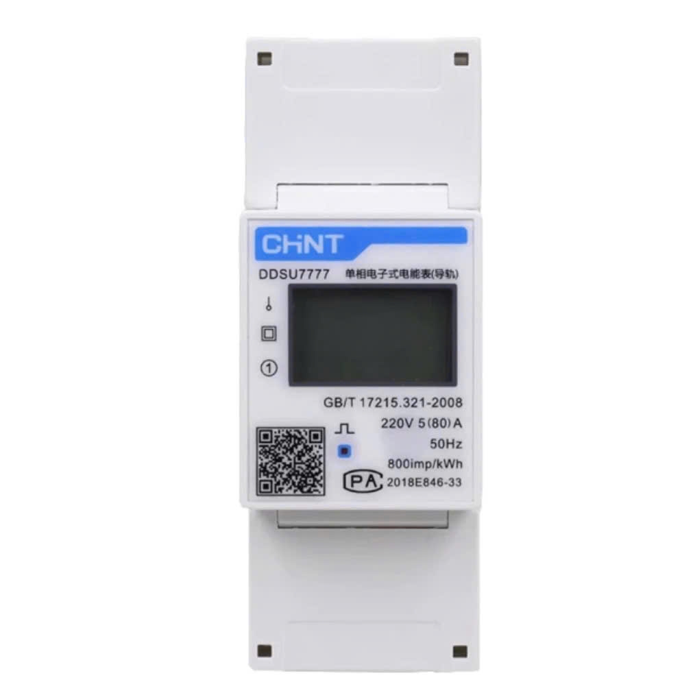 Công Tơ Điện Tử Cao Cấp ĐÃ Kiểm Định EVN 1 Pha CHINT DDSU777 5(80)A