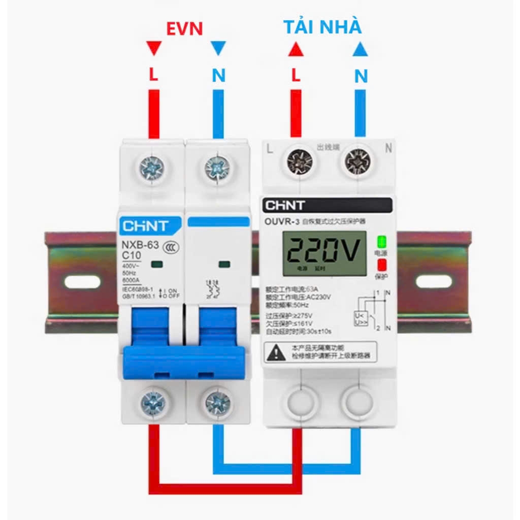 Chint DTSU666 : Công tơ điện tử 3 pha gắn thanh ray 5(80)A GIÁ GỐC