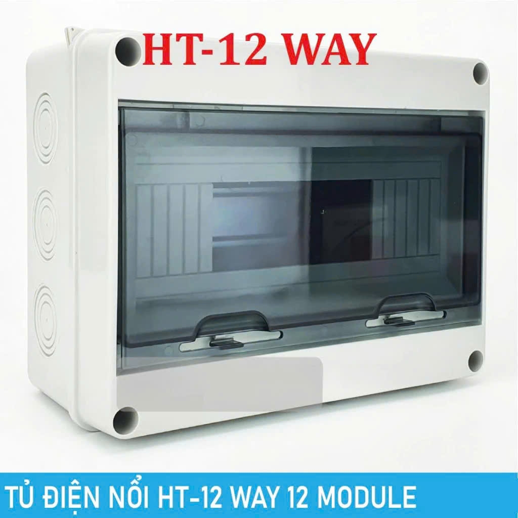 Tủ điện nhựa HT-8 WAY , HT-12 WAY , HT-18 WAY, HT-24 WAY chống nước – Tủ điện lắp nổi 2025