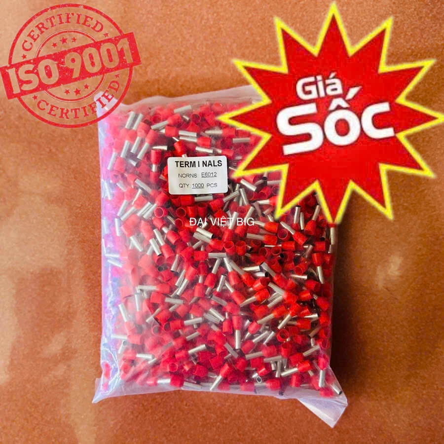 Đầu Cos Loại 1 Cực dày bằng đồng JG / SC mạ chống oxi hóa nhiều kích cỡ, cos tròn trần, cos dây điện