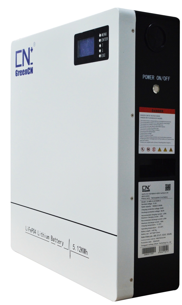 LF-WPS-51.2V100AH-D/5.12KWh-CELL EVE, Bảo hành 6 năm