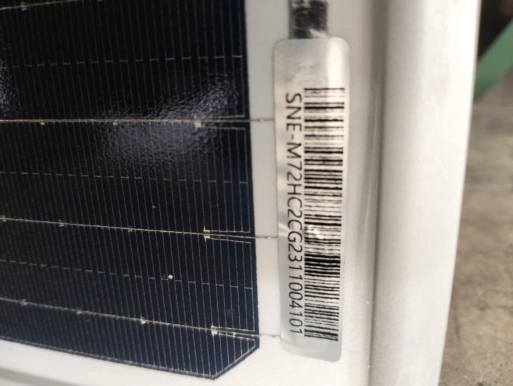 Tấm Pin mặt trời SNE 455W LOẠI A 1 mặt kính HIỆU SUẤT CAO 2025
