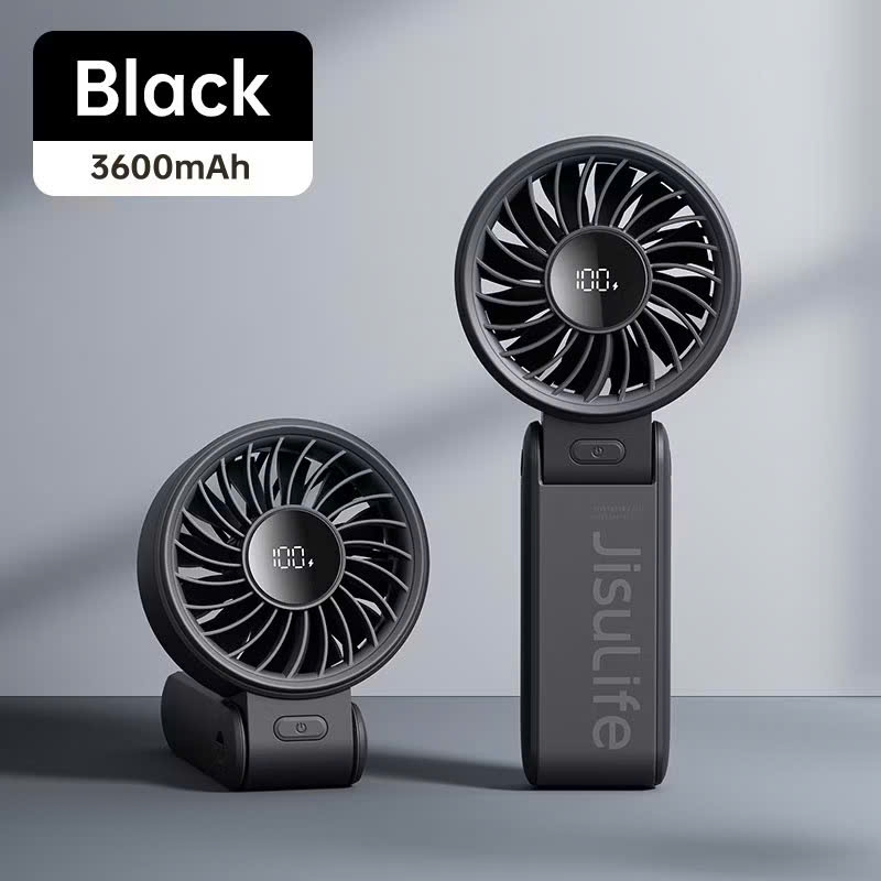 JISULIFE mini Quạt cầm tay 5 tốc độ pin 3600/ 5000mah sử dụng lên đến 19h