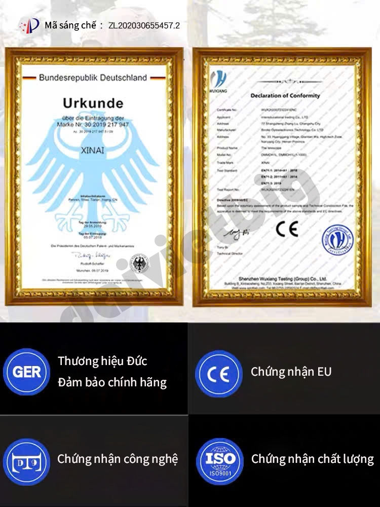 Kính thiên văn, Ống nhòm XINAI của Đức màng ED8 tầm nhìn xa và độ nét cao