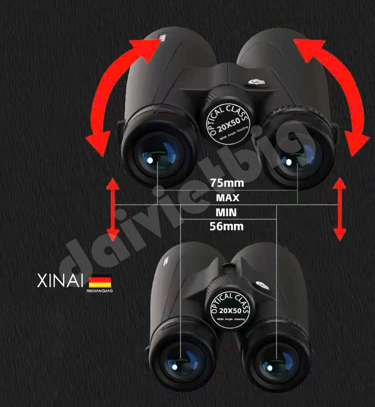 Ống nhòm Đức XINAI công suất cao độ nét cao cấp chuyên nghiệp ngoài trời thiếu sáng nhìn ngày và đêm di động chụp ảnh kép