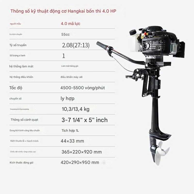 Động cơ gắn thuyền - cano Hangkai - động cơ ngoài