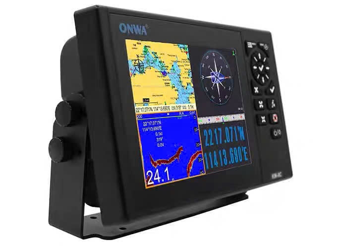 Máy định vị GPS hàng hải ba trong một ONWA KM-8C dành cho tàu đánh cá hàng hải, máy dò cá, máy vẽ biểu đồ độ sâu của rạn san hô