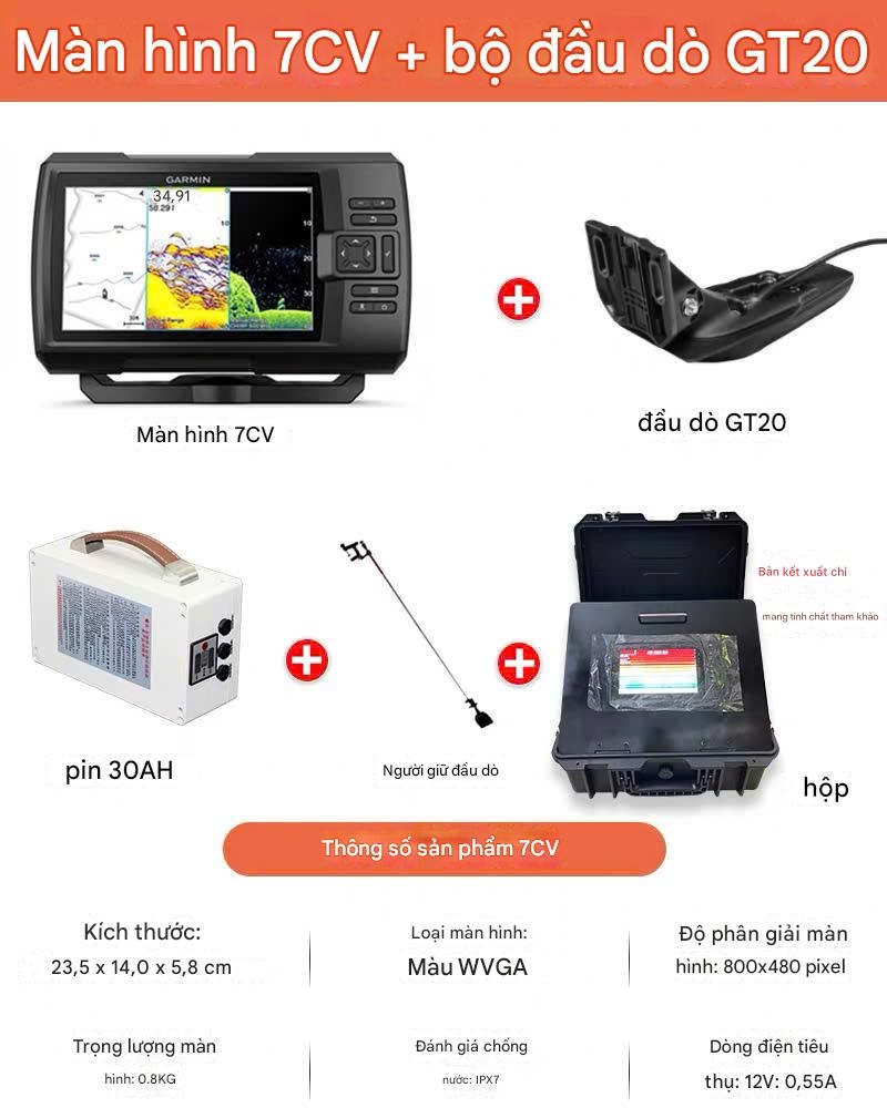 Máy dò cá Garmin 2D 7CV 650FF VIVID Sonar