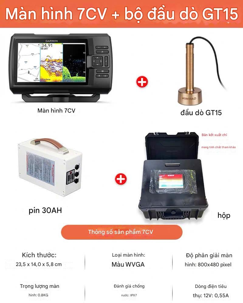 Máy dò cá Garmin 2D 7CV 650FF VIVID Sonar