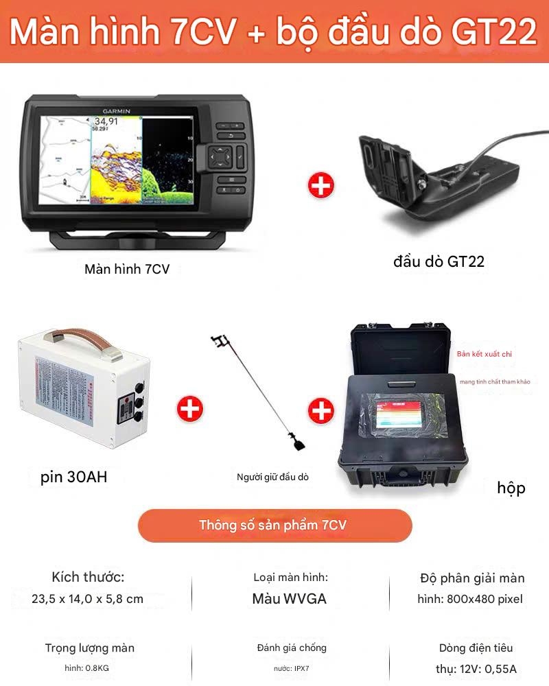 Máy dò cá Garmin 2D 7CV 650FF VIVID Sonar