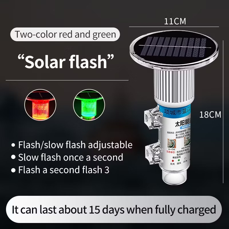 Đèn Flash thuyền câu cá năng lượng mặt trời Đèn hiệu năng lượng mặt trời Đèn hiệu Gillnet Lưới câu cá Biển hiệu Đèn tín hiệu biển