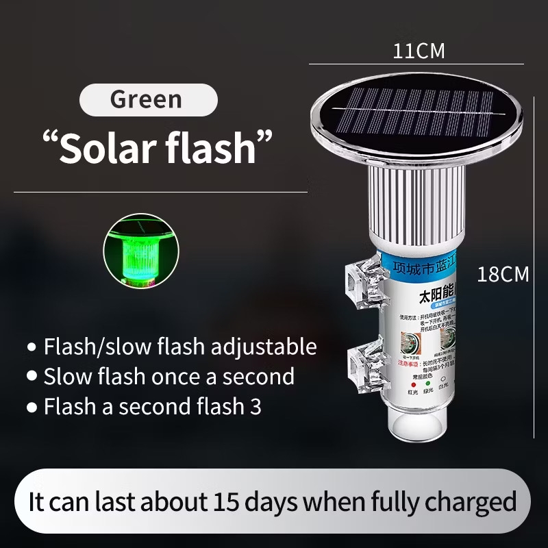 Đèn Flash thuyền câu cá năng lượng mặt trời Đèn hiệu năng lượng mặt trời Đèn hiệu Gillnet Lưới câu cá Biển hiệu Đèn tín hiệu biển
