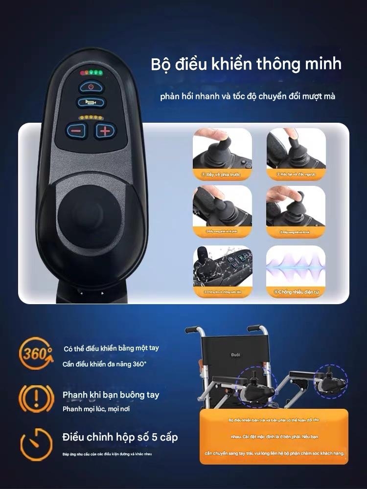 Xe lăn điện Haier – Pin axit chì 12Ah