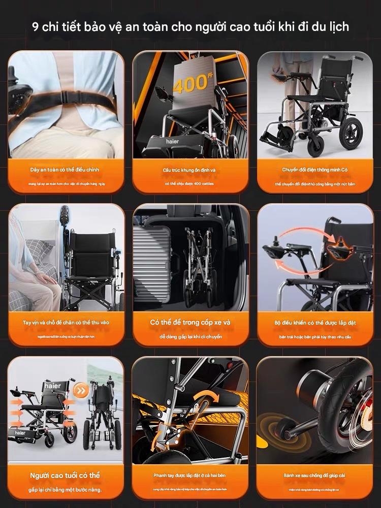 Xe lăn điện Haier – Pin lithium 30A