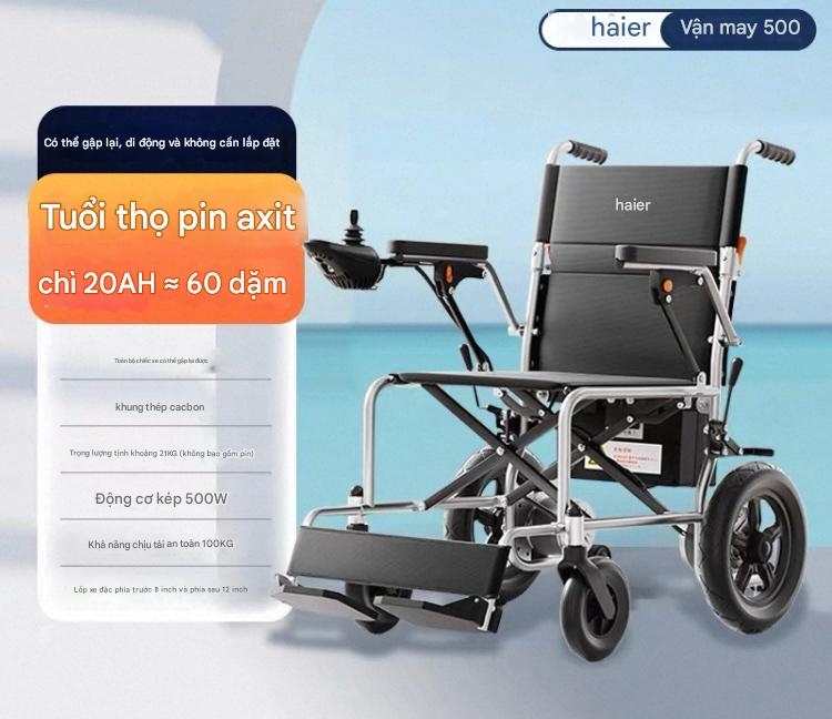 Xe lăn điện Haier – Pin axit chì 12Ah