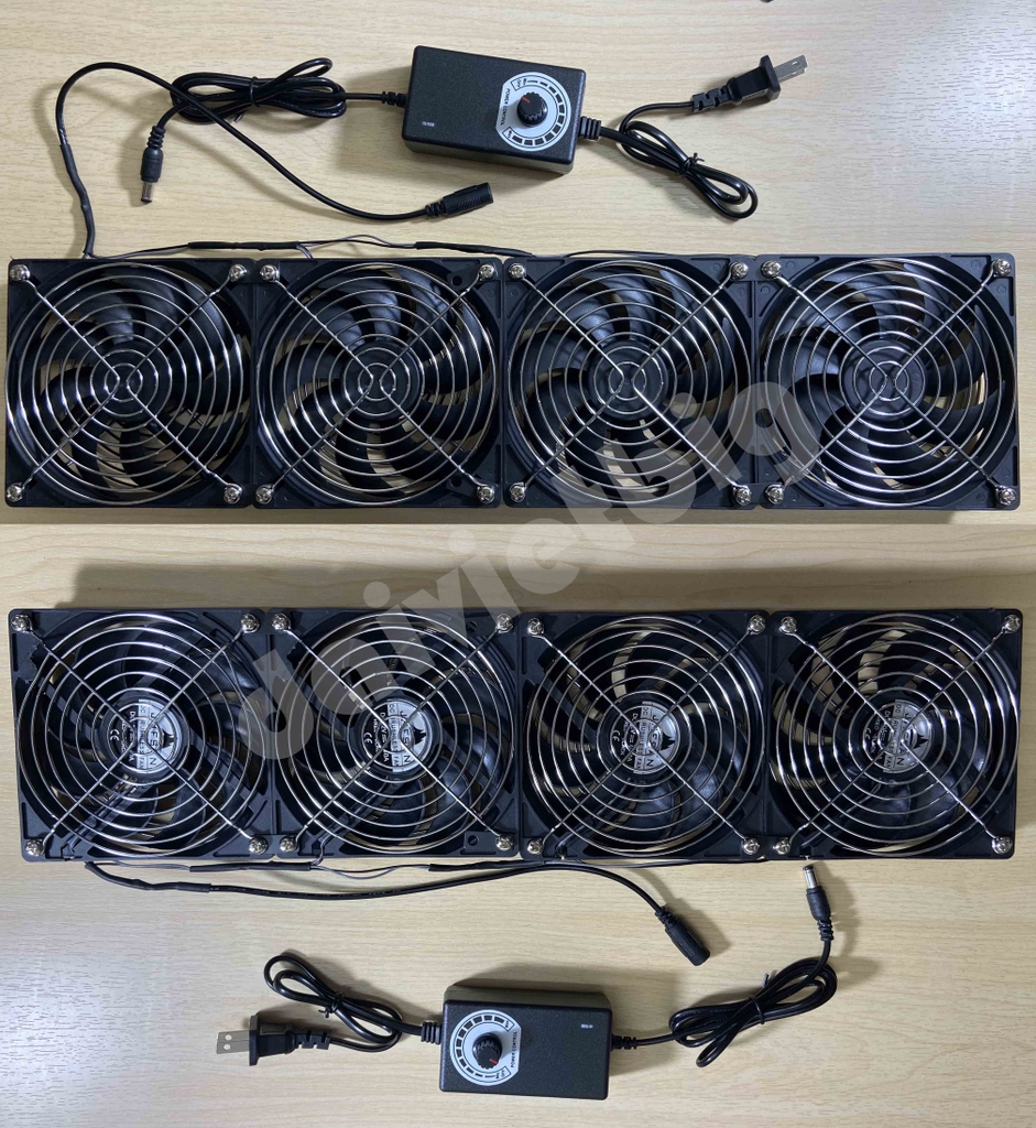 Quạt Tản Nhiệt 4 Cái 12x48cm Kèm Điều Tốc – Sức Gió Mạnh Mẽ, Làm Mát Siêu Hiệu Quả!