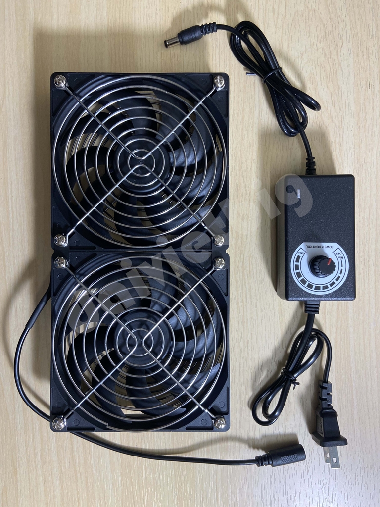 Quạt Tản Nhiệt Đôi 12x24cm Có Điều Tốc