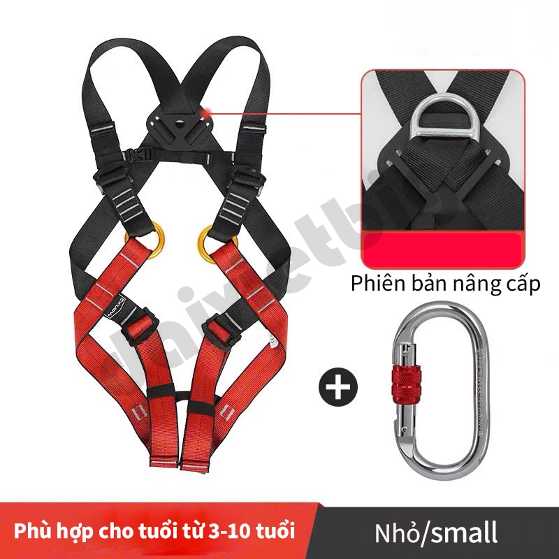 Dây an toàn leo núi ngoài trời cho trẻ em Xinda, dây an toàn toàn thân, dây bảo vệ an toàn