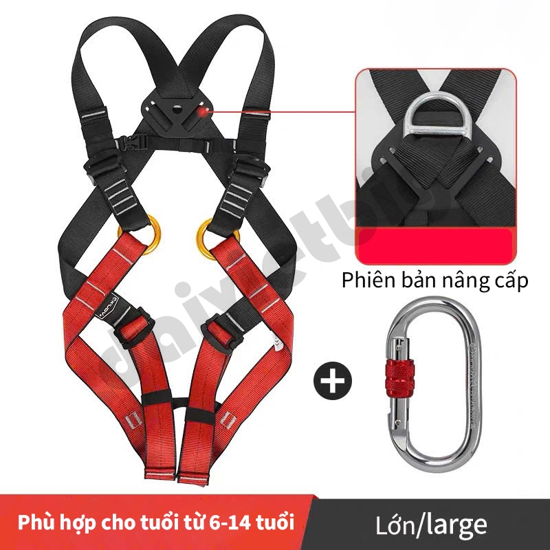Dây an toàn leo núi ngoài trời cho trẻ em Xinda, dây an toàn toàn thân, dây bảo vệ an toàn