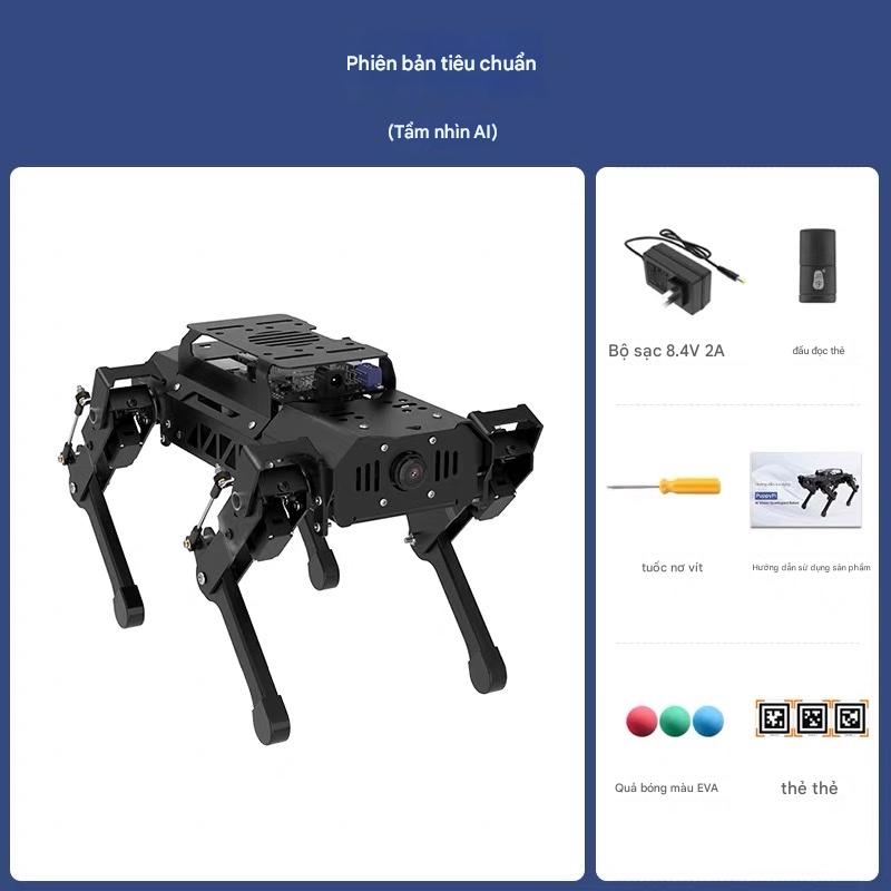 Chó Robot Huaner ROS Raspberry Pi Chó cơ khí bốn chân AI Vision Mô hình lớn Bionic Lập trình SLAM Lập bản đồ
