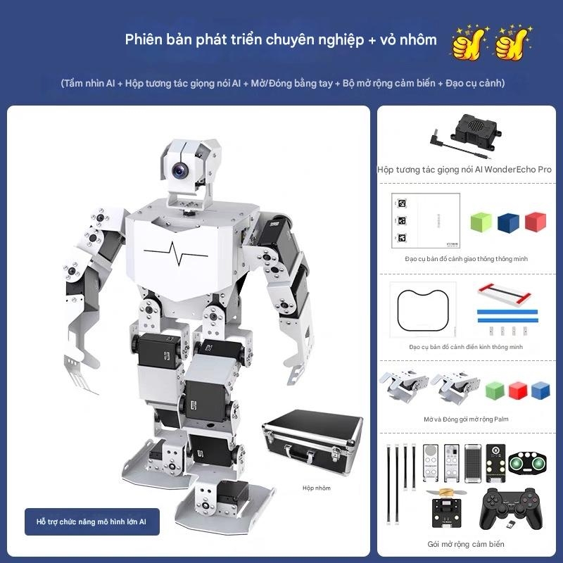 Robot Hình Người TonyPi – Phiên Bản Mô Hình Lớn  Tích hợp Raspberry Pi – AI Tầm Nhìn – Lập Trình Python – Dáng Đi Hai Chân Bionic