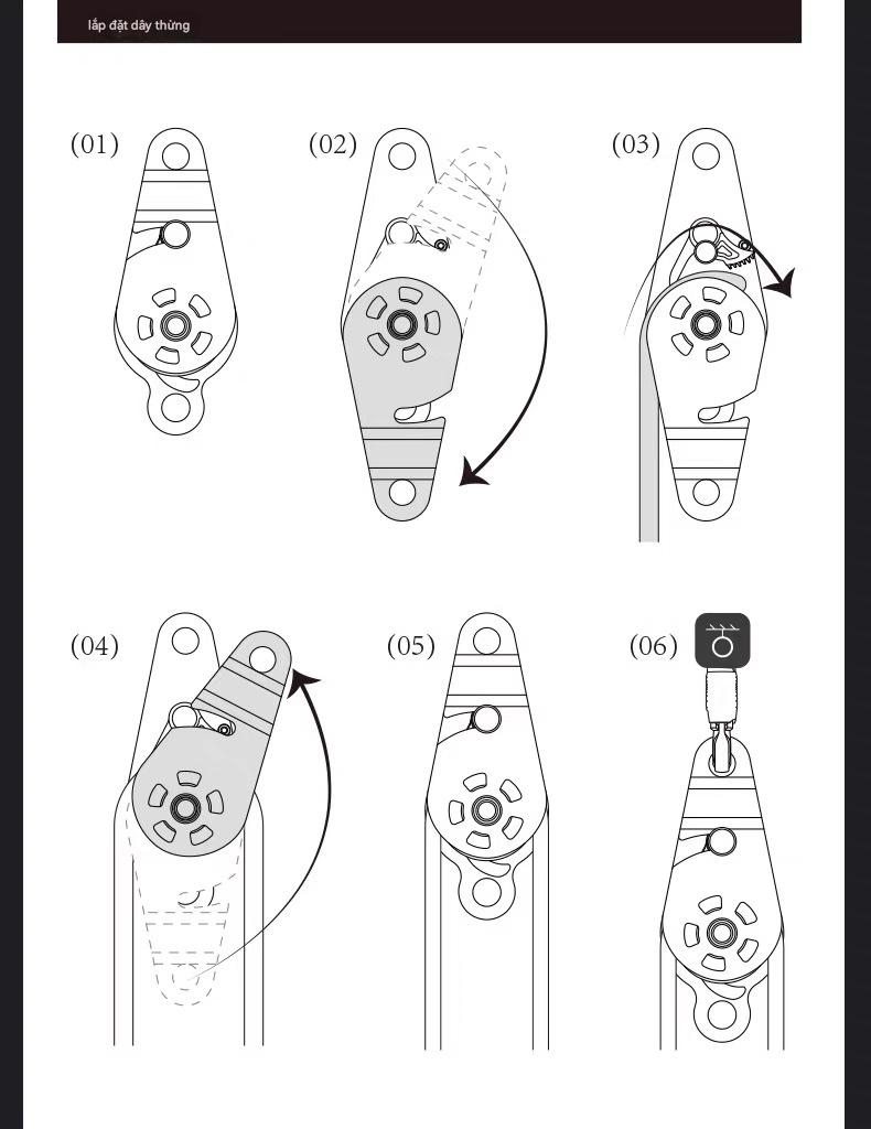Bộ Ròng rọc Nâng Đa Năng Tự Khóa Ngoài trời XINDA (XINDA Outdoor Equipment).
