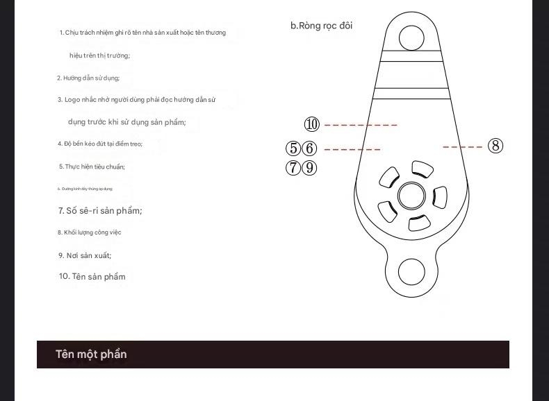 Bộ Ròng rọc Nâng Đa Năng Tự Khóa Ngoài trời XINDA (XINDA Outdoor Equipment).