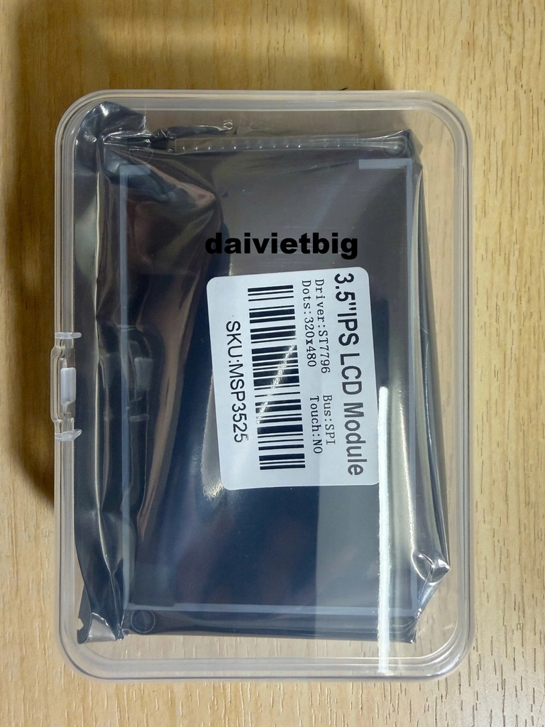 Mô-đun hiển thị màn hình cảm ứng điện dung TFT LCD cổng nối tiếp SPI 3,5 inch phiên bản IPS 320*480 màu đen