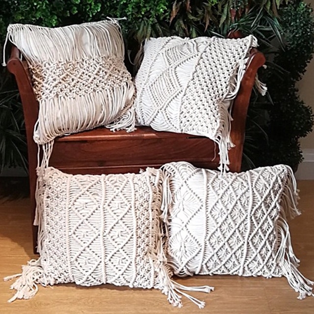 1kg Dây thừng se macrame màu kem 100% cottton 3 xoắn hàng đẹp loại 1