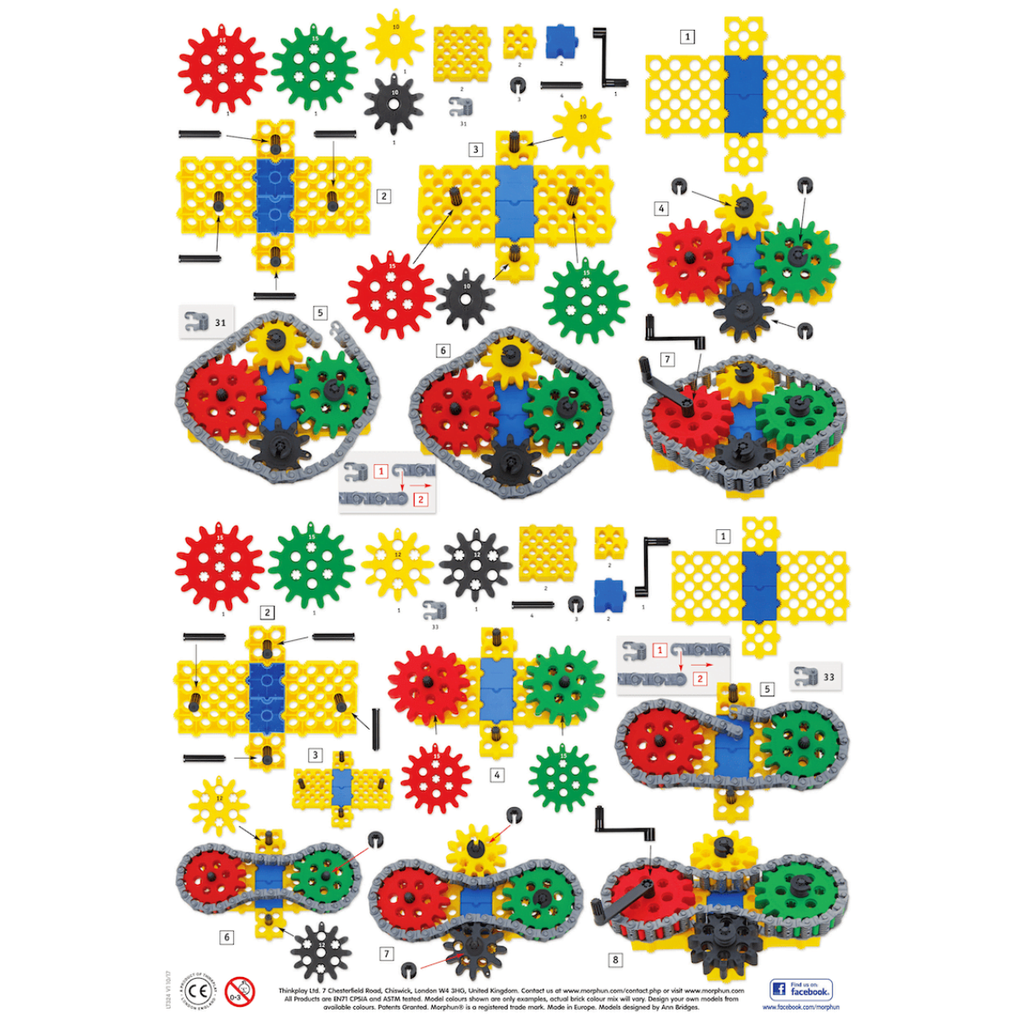 Đồ chơi lắp ráp chuyển động bánh răng 200 pcs MORPHUN MP42700