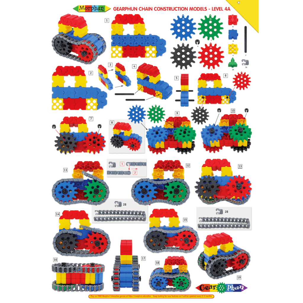 Đồ chơi lắp ráp chuyển động bánh răng 200 pcs MORPHUN MP42700
