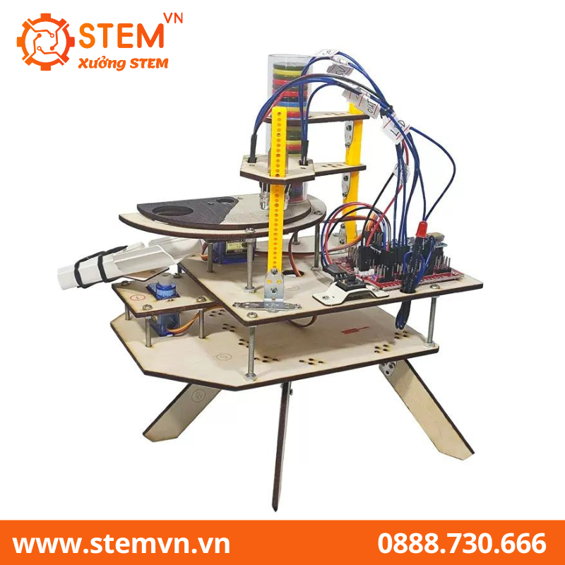 Bộ học tập Microbit phân loại sản phẩm theo màu sắc