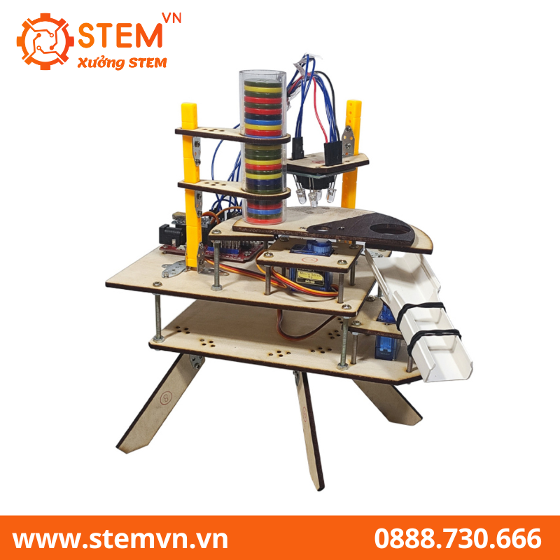 Bộ học tập Microbit phân loại sản phẩm theo màu sắc