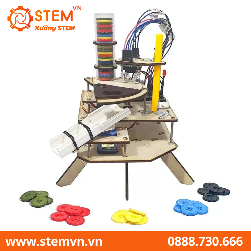 Bộ học tập Microbit phân loại sản phẩm theo màu sắc