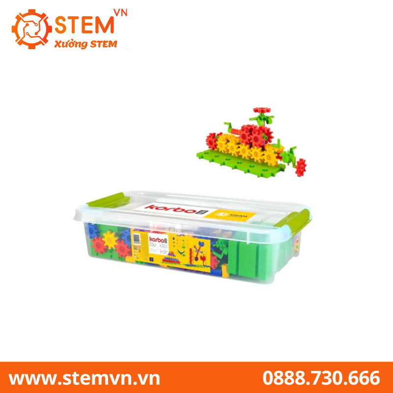 Đồ chơi giáo dục STEM khối sáng tạo cho lứa tuổi mầm non, tiểu học - KORBO EDU 430 Creative Blocks STEM Toys