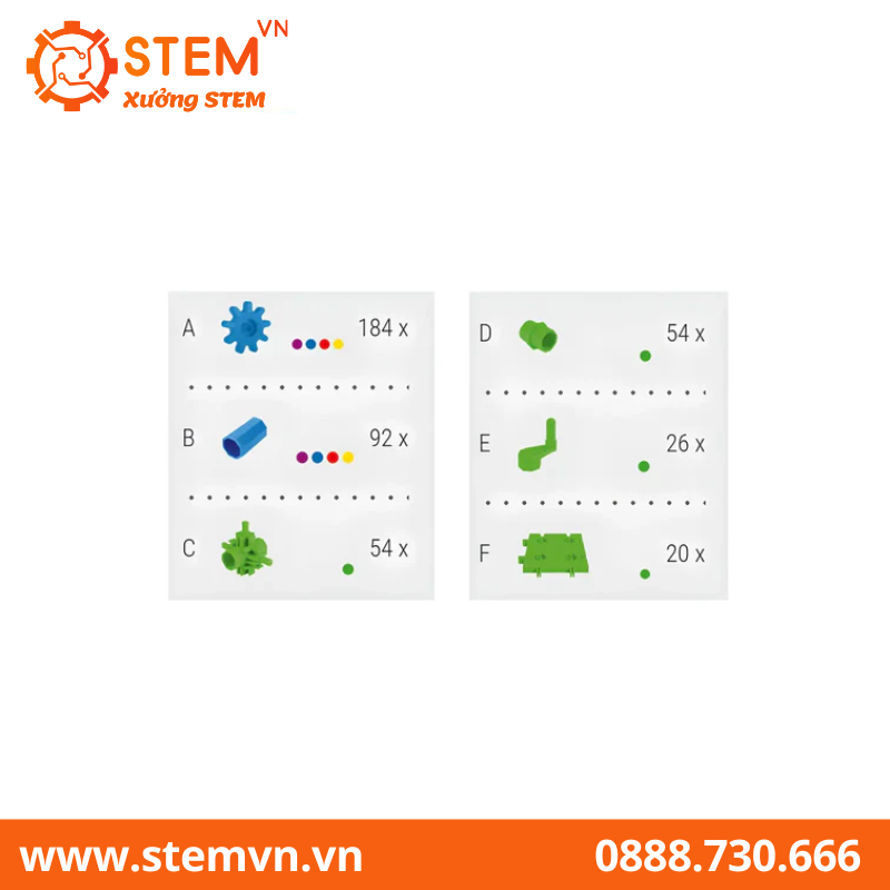 Đồ chơi giáo dục STEM khối sáng tạo cho lứa tuổi mầm non, tiểu học - KORBO EDU 430 Creative Blocks STEM Toys