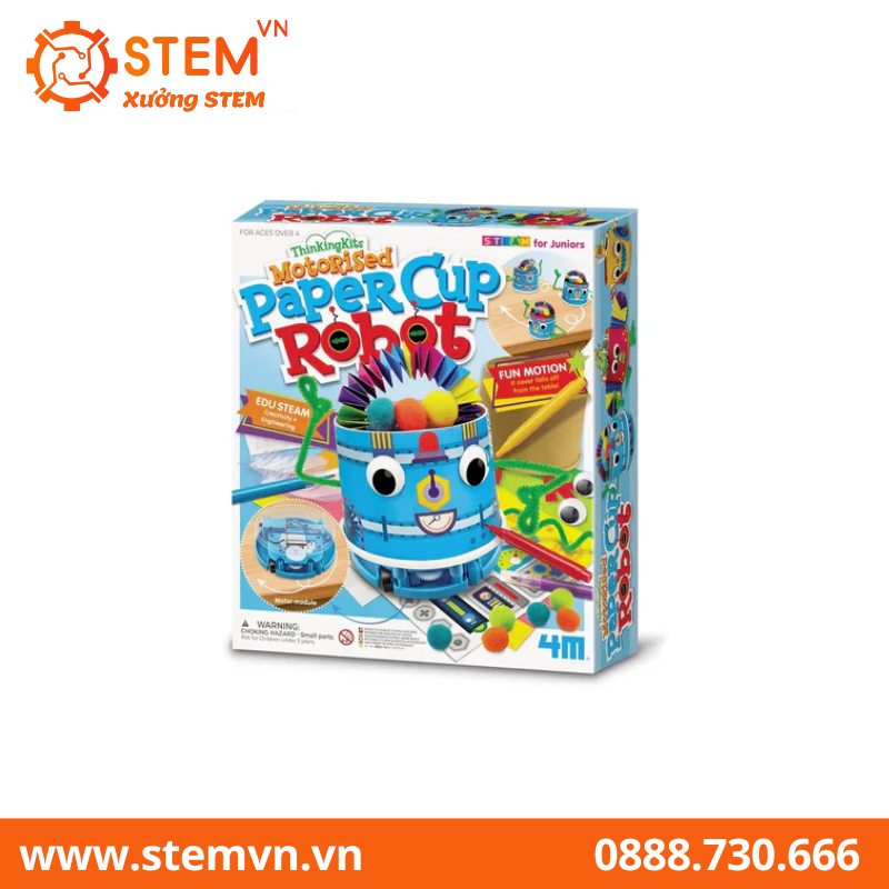 ThinkingKits Motorised Paper Cup Robot - Robot giáo dục cho lứa tuổi mầm non