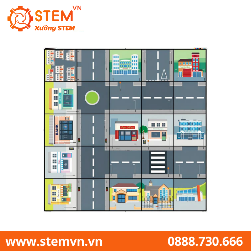 Robot giáo dục lập trình cho lứa tuổi mầm non - TTS Bee Bot Community & People Bundle Programmable STEM Robot with 6 Activity Mats, See & Say Version, Educational Teaching Learn Coding Floor Robotics