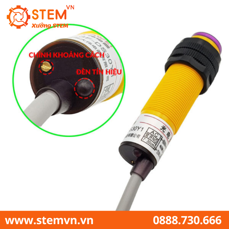 Cảm biến vật cản hồng ngoại E3F DS30Y1 2 dây 200VAC